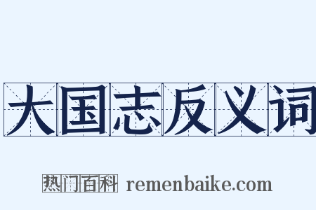 大国志反义词是什么意思的图片